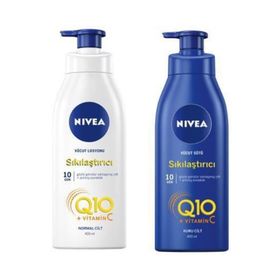 Nivea Q10 Kuru Ciltler 2x400 ml Vücut Sıkılaştırıcı Losyonu
