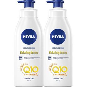 Nivea Q10 Normal Ciltler 2x400 ml Vücut Sıkılaştırıcı Losyonu