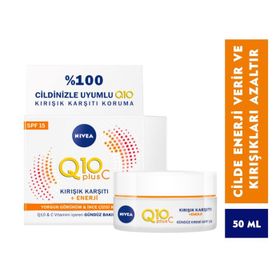 Nivea Q10 PlusC Enerji Kırışık Karşıtı Spf15 50 ml Gündüz Kremi