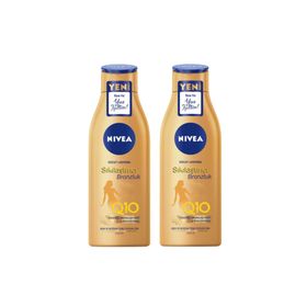 Nivea Q10 Sıkılaştırıcı Vücut Losyonu+2'li Seyahat Şişesi Banyo Lif