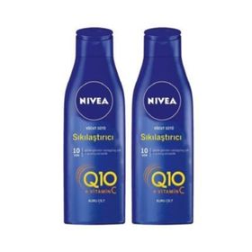 Nivea Q10 Sıkılaştırıcı Vücut Losyonu+2'li Seyahat Şişesi Banyo Lif