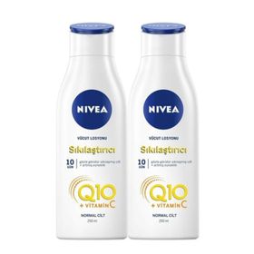 Nivea Q10 Sıkılaştırıcı Vücut Losyonu+2'li Seyahat Şişesi Banyo Lif
