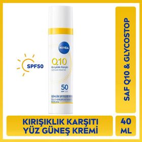 Nivea Q10 SPF50 Yüksek Güneş Korumalı Kırışıklık Karşıtı 40 ml Gündüz Kremi