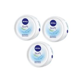 Nivea Soft 3x300 ml El Yüz Vücut Nemlendirici Bakım Kremi