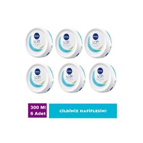 Nivea Soft Nemlendirici 6x300 ml Bakım Kremi