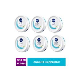 Nivea Soft Nemlendirici 6x300 ml Bakım Kremi
