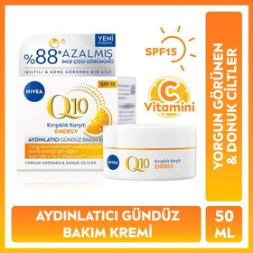 Nivea SPF15 Q10 Energy C Vitamini Kırışıklık Karşıtı 50 ml Gündüz Kremi