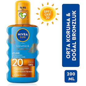 Nivea Sun 200 ml Koruma ve Bronzluk Güneş Yağı Spreyi
