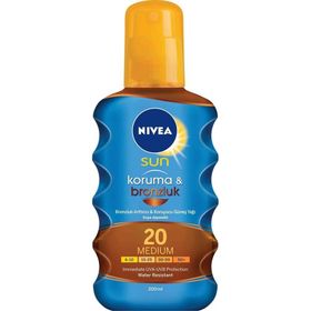 Nivea Sun 200 ml Spf20+ Bronzluk Arttırıcı Güneş Yağı