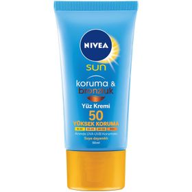 Nivea Sun 50 ml Spf50+ Koruma ve Bronzluk Yüz Güneş Kremi