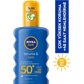 Nivea Sun Koruma Ve Nem Spf 50 Faktör 200 ml Sprey Güneş Kremi