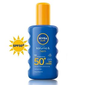 Nivea Sun SPF 50+ 200 ml Çok Yüksek Güneş Koruyucu ve 48 Saat Nemlendirme Güneş Kremi
