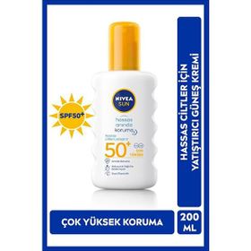 Nivea Sun SPF 50+ 200 ml Hassas Anında Koruma Çok Yüksek Güneş Kremi