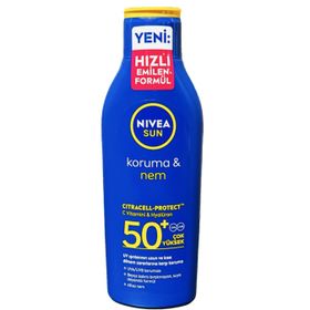Nivea Sun SPF50 Koruma ve Nemlendirici 200 ml Güneş Koruyucu Losyon