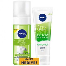 Nivea Urban Skin Detox 150 ml Yüz Yıkama Köpüğü + 75 ml Arındırıcı Detox Maske