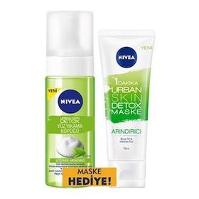 Nivea Urban Skin Detox 150 ml Yüz Yıkama Köpüğü + 75 ml Arındırıcı Detox Maske