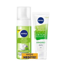 Nivea Urban Skin Detox 150 ml Yüz Yıkama Köpüğü + 75 ml Arındırıcı Detox Maske