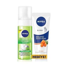 Nivea Urban Skin Detox 150 ml Yüz Yıkama Köpüğü + Nivea 75 ml Deniz İğdesi Besleyici Bakım Kremi