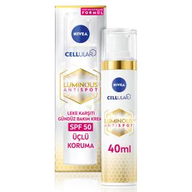 Nivea Visage Luminous 40 ml Hyaluronik Asit E Vitamini 630 Güneş Korumalı Leke Karşıtı SPF50 Gündüz Yüz Kremi