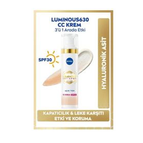 Nivea Visage Luminous630 CC SPF30 40 ml Açık Ton Leke Karşıtı Krem