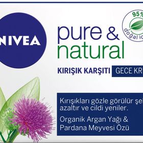 Nivea Visage Pure Natural 50 ml Kırışıklık Karşıtı Gece Kremi