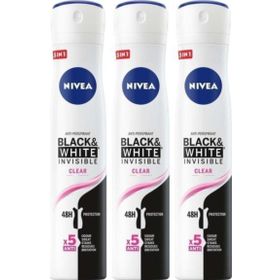Nivea Women Black & White Invisible Clear 150 ml x 3 Adet Deodorant