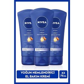 Nivea Yoğun Ne mlendirici El Kremi 3x75 ml Doğal Badem Yağı Ve Shea Yağı Özleri