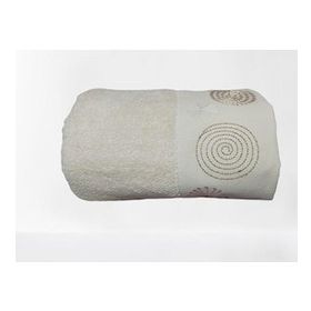 Nivemes Home 50x90 cm Bej Arel Kapama Bez Bordurlu Nakışlı Havlu