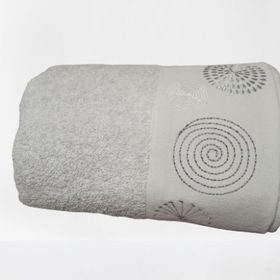 Nivemes Home 50x90 cm Gri Arel Kapama Bez Bordurlu Nakışlı Havlu