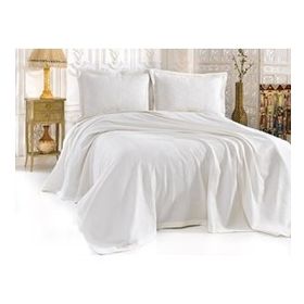 Nivemes Home Krem Elegant Çift Kişilik Yatak Örtüsü Takımı