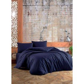 Nivemes Home Lacivert %100 Pamuk Çift Kişilik Nevresim Takımı
