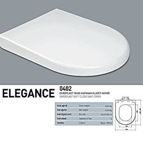Nkp 0402 Elegance Duroplast Amortisörlü Yavaş Kapanan Klozet Kapağı