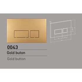 Nkp Altın Buton 0043 Gold Gömme Rezervuar Kumanda Paneli