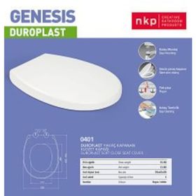Nkp Beyaz Nice Duroplast Yavaş Kapanan Klozet Kapağı