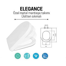 Nkp Elegance Amörtisörlü Duroplast Klozet Kapağı