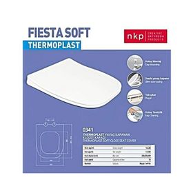 Nkp Fiesta Kare Soft Close Yavaş Kapanan Amortisörlü Klozet Kapağı