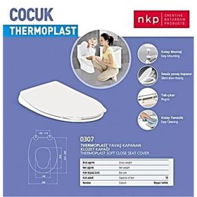 Nkp Thermoplast Çocuk Yetişkin Yavaş Kapanır Klozet Kapağı