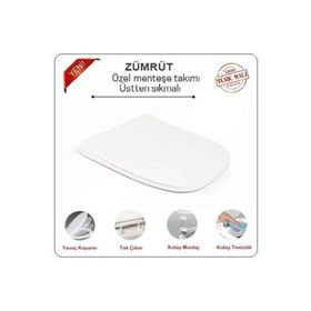 Nkp Zümrüt Slim Kare Yavaş Kapanır Klozet Kapağı