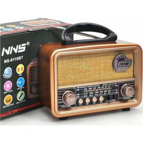 NNS NS-8110BT Taşınabilir Nostaljik Radyo Bluetooth Speaker