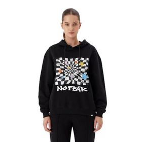No Fear 72468 Siyah Kapüşonlu Kadın Sweatshirt