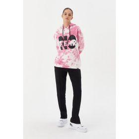 No Fear 72480 Batik Pembe Oversize Kapüşonlu Kadın Sweatshirt