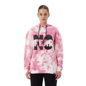 No Fear 72480 Batik Pembe Oversize Kapüşonlu Kadın Sweatshirt