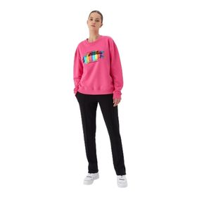 No Fear 72498 Fuşya Pembe Kapüşonlu Kadın Sweatshirt