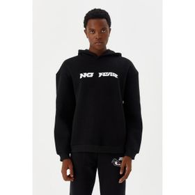 No Fear M500216 Siyah Kapüşonlu Erkek Sweatshirt