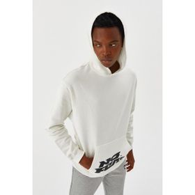 No Fear M500218 Beyaz Kapüşonlu Erkek Sweatshirt
