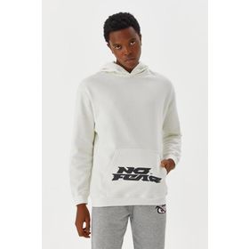 No Fear M500218 Beyaz Kapüşonlu Erkek Sweatshirt
