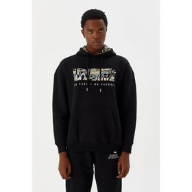 No Fear M500225 Siyah Kapüşonlu Erkek Sweatshirt