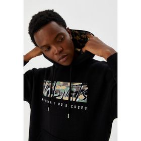 No Fear M500225 Siyah Kapüşonlu Erkek Sweatshirt