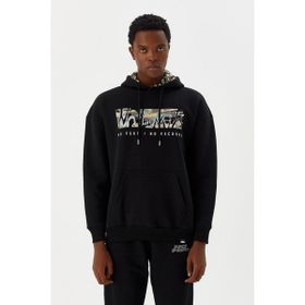 No Fear M500225 Siyah Kapüşonlu Erkek Sweatshirt