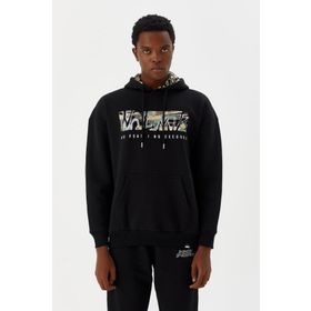 No Fear M500225 Siyah Kapüşonlu Erkek Sweatshirt
